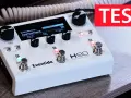 Biały efekt gitarowy Eventide H90 w teście. Na ekranie nazwa presetu "AreYouThere".