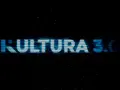 Napis "KULTURA 3.0" z efektem glitch, jakby zepsuty sygnał.