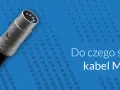 Srebrna wtyczka kabla MIDI, gotowa do połączenia instrumentów. Dowiedz się, do czego służy kabel MIDI.
