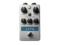 Srebrny efekt gitarowy 1176 compressor z pokrętłami Input, Output, Attack, Release, Ratio i przełącznikiem Single Dual Sustain.