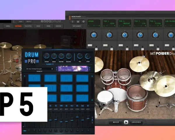 Top 5 darmowych wtyczek VST z perkusją: MODO DRUM, Drum PRO, MT POWER Drum Kit 2 i inne.