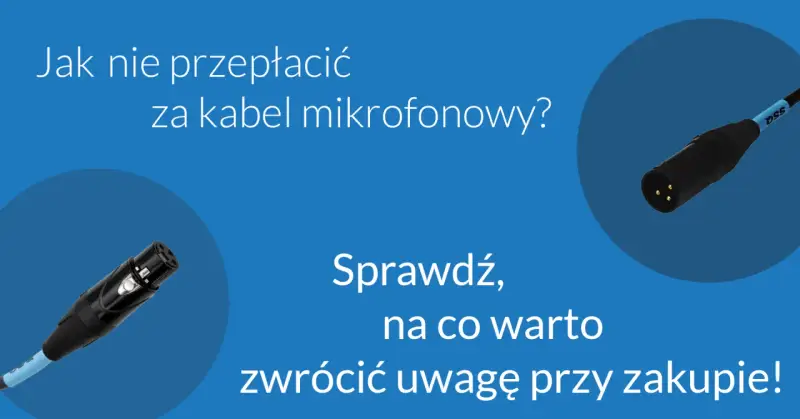 Rodzaje kabli audio: dwa złącza XLR, jedno męskie, drugie żeńskie, pokazują, jak wybrać dobry kabel mikrofonowy.